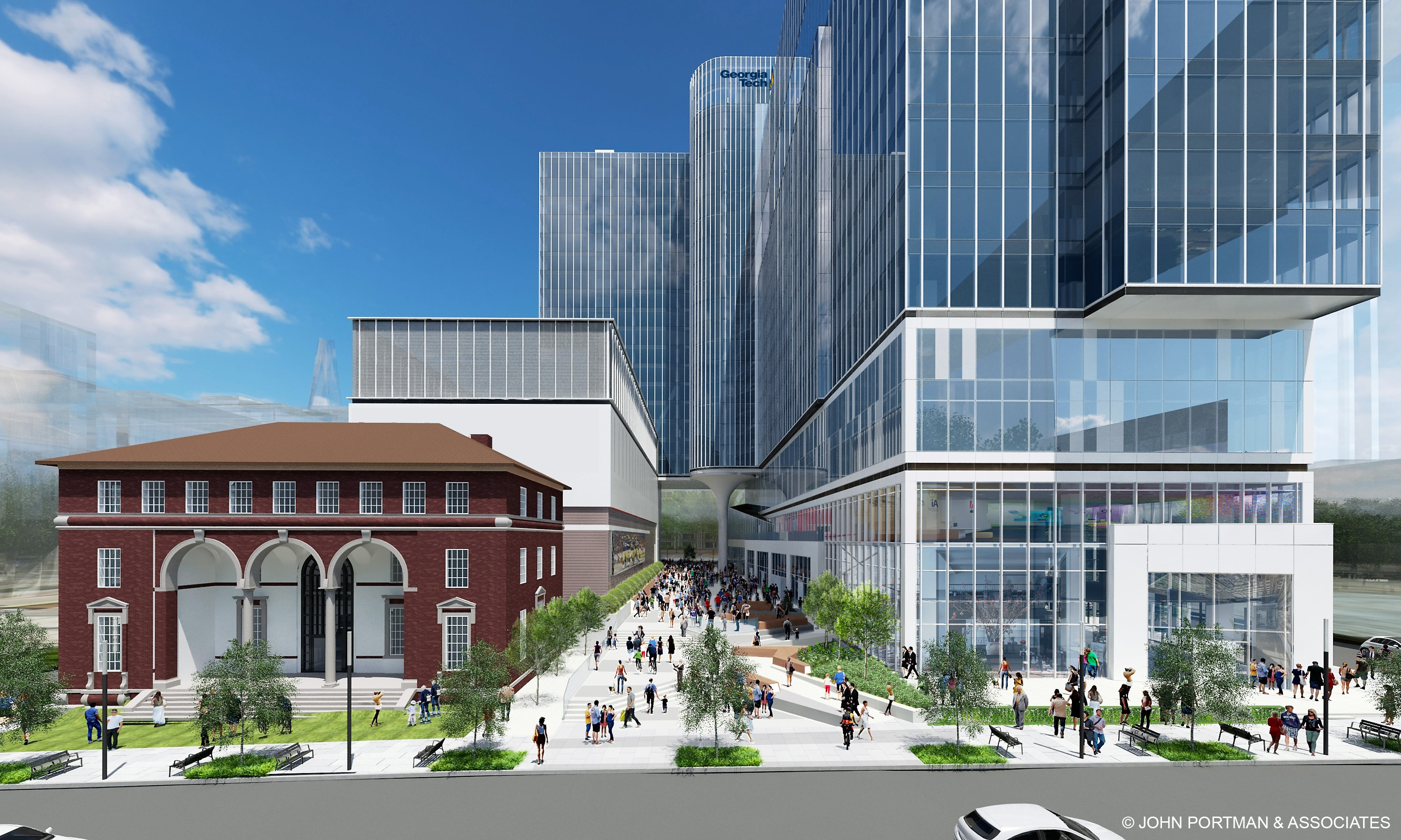 The new Coda building, which represents the next phase of Georgia Tech’s Technology Square, is a nearly 750,000-square-foot mixed-use project. Georgia Tech will be the anchor tenant. Portman Holdings owns the tower and John Portman & Associates is designing the facility.
Image courtesy of John Portman & Associates
The new Coda building, which represents the next phase of Georgia Tech’s Technology Square, is a nearly 750,000-square-foot mixed-use project. Georgia Tech will be the anchor tenant. Portman Holdings owns the tower and John Portman & Associates is designing the facility.
Image courtesy of John Portman & Associates